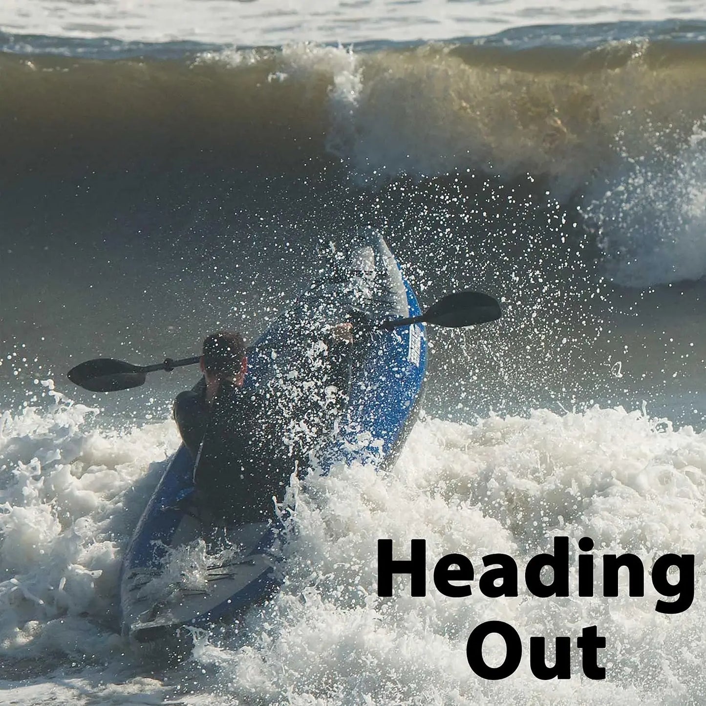 Self-Bailing Inflatable Kayak, Solo, Drop Floor for Camping Fishing & Whitewater, Custom