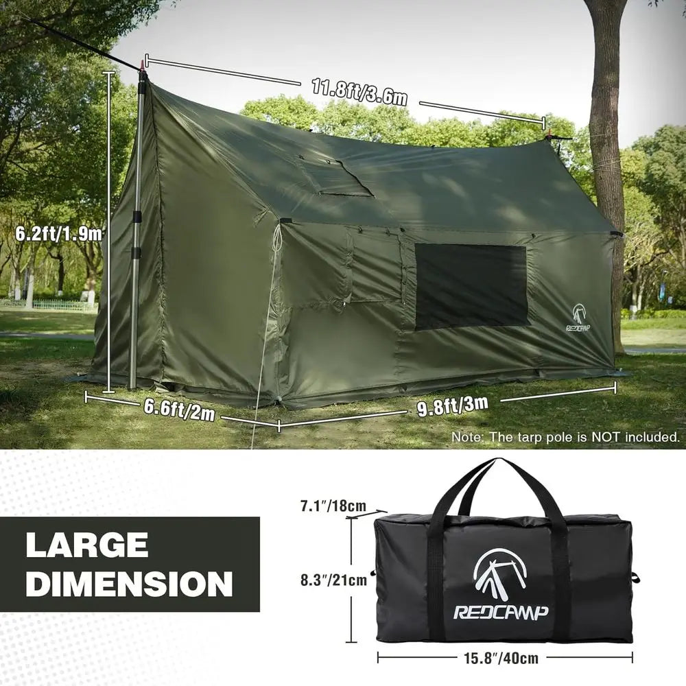 Durable 4-Season Hammock Tent with Stove Jack, Waterproof & Windproof, Ideal for Camping, Hiking, and Hunting