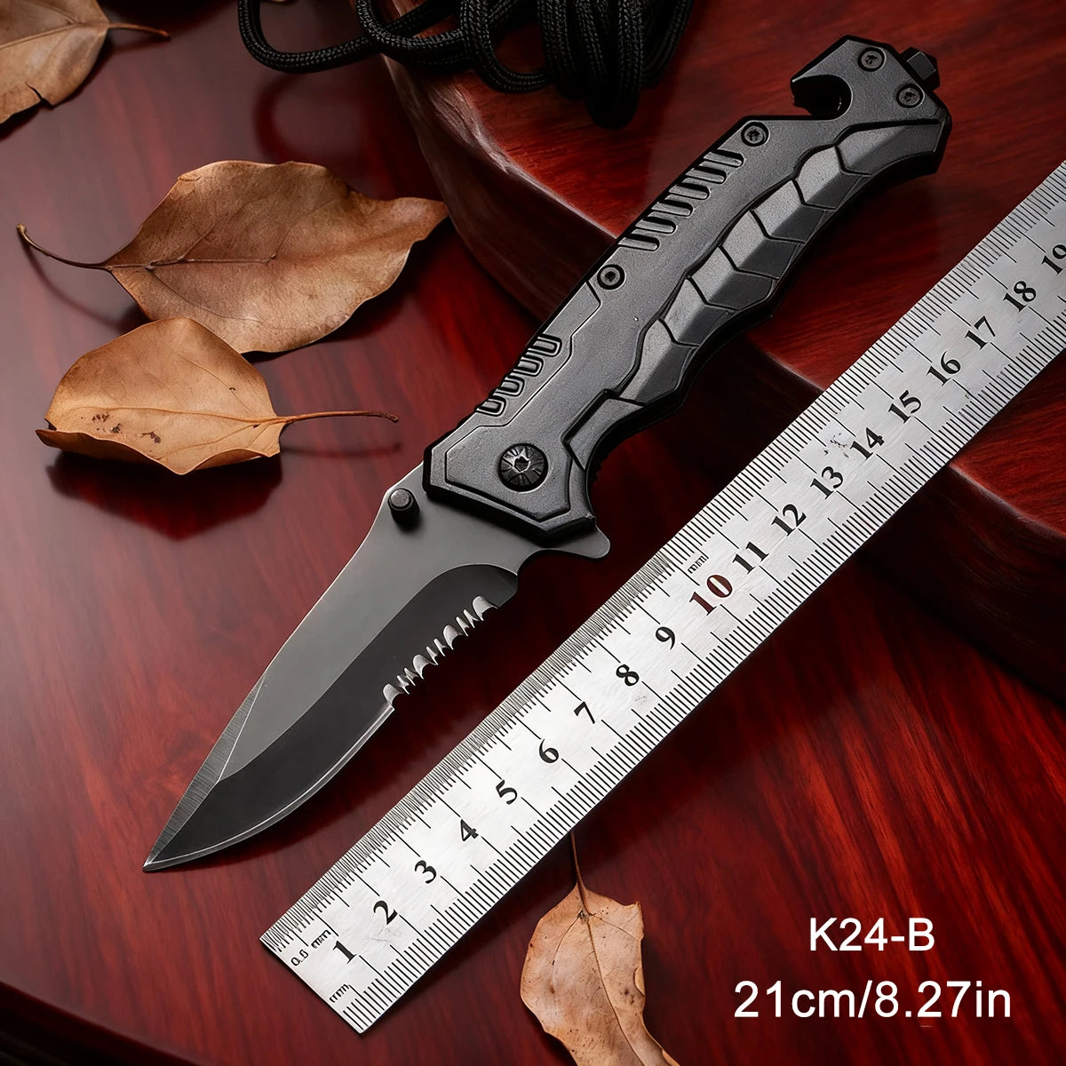 Rush Deer pocket knife, self-defense knife, men's and women's lightweight pocket knife, EDC clip pocket knife, glass crusher