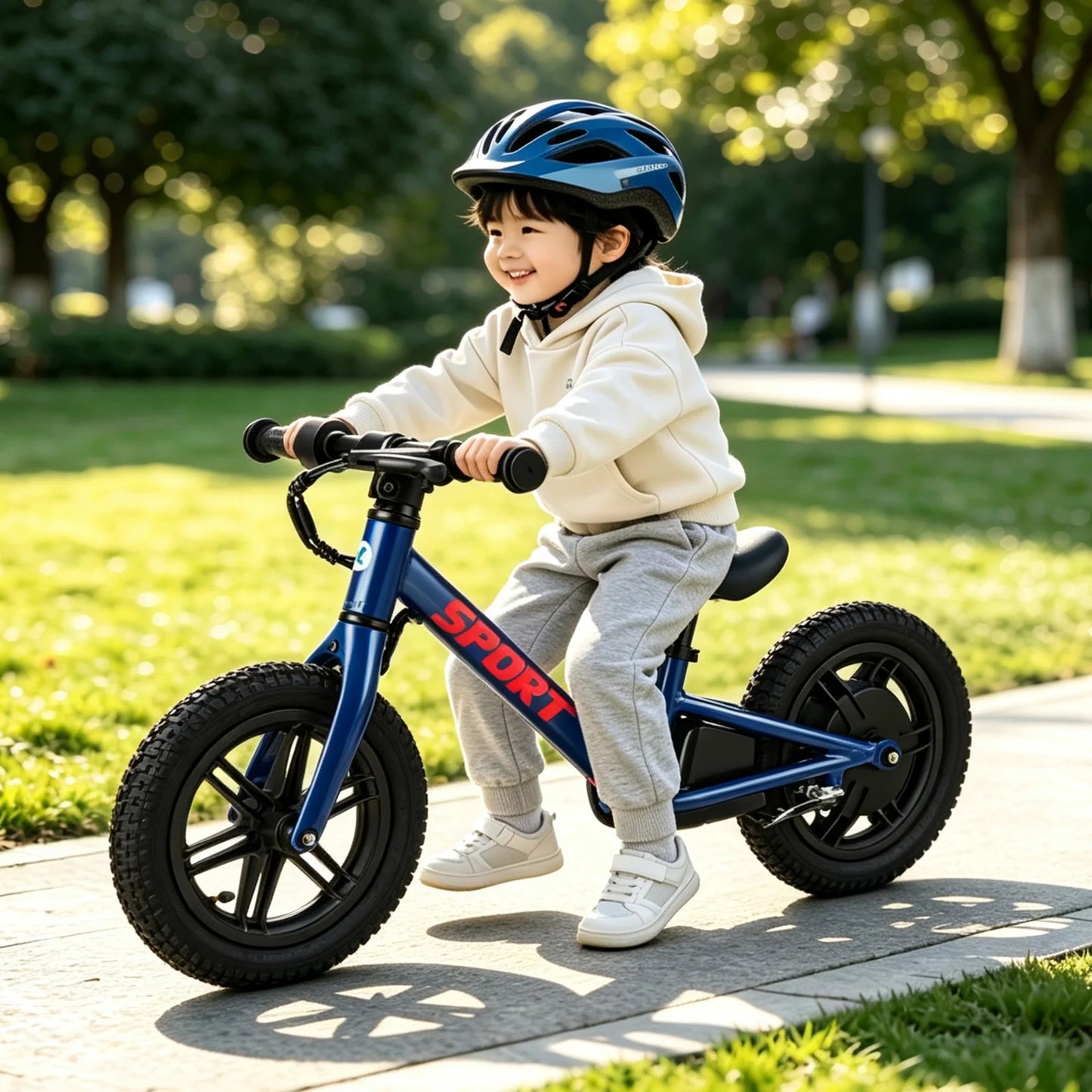 24V 100W Kids Electric Balance Bike, 12 Inch Pneumatic Tires, 2 Speed Modes, Adjustable Seat, E Dirt Bike For Boys Girls Ages 3-5