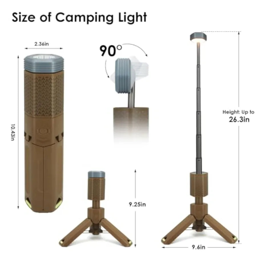 Telescopic Camping LightsPortable Camping Lantern with Storage Bag 10500mAh Rechargeable Outdoor Adventure Emergency Light Wate