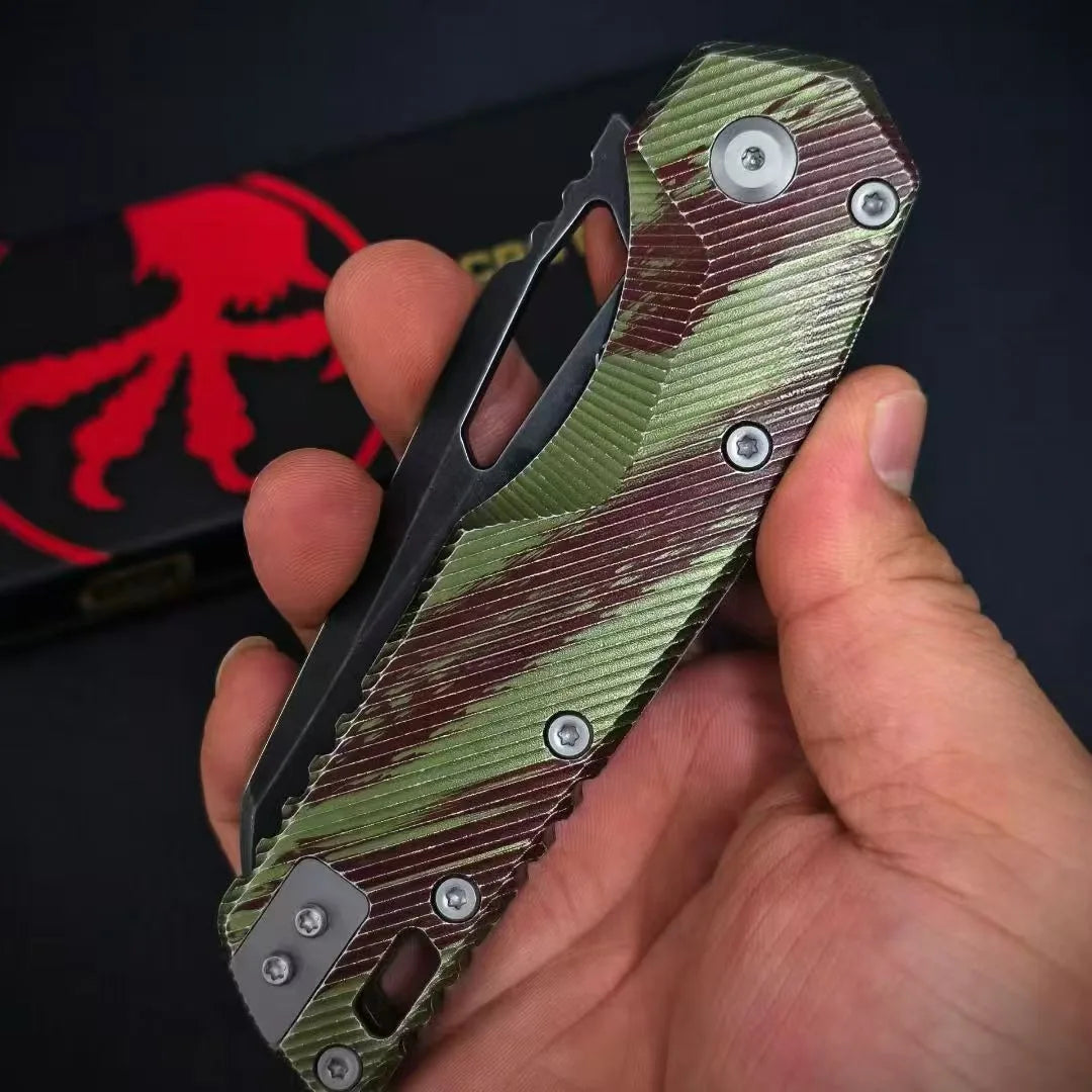 MSI Biohazard-themed Aluminum Handle Folding Knife Outdoor EDC Knife for Camping, Hiking, and Survival Top Choice for Tactical K