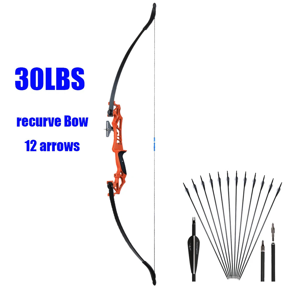 Archery recurve bow Hunting Take Down Bow 40lbs Bow for Outdoor Fishing Shooting Right Hand With Bow Accessories