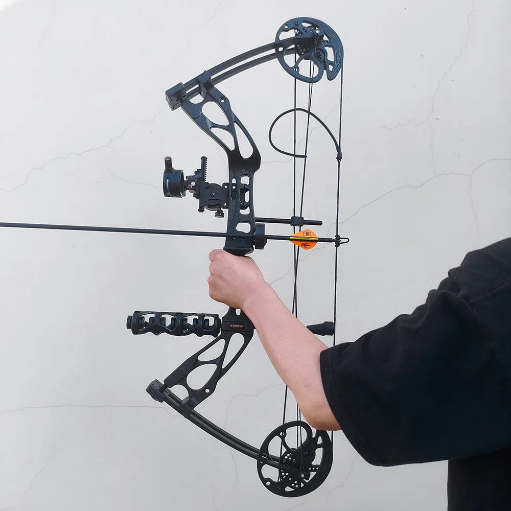 M133 Compound Bow Set 0-70lbs Adjustable Draw Weight Aluminum Alloy Riser Right Hand Archery Shooting Target Hunting Bow