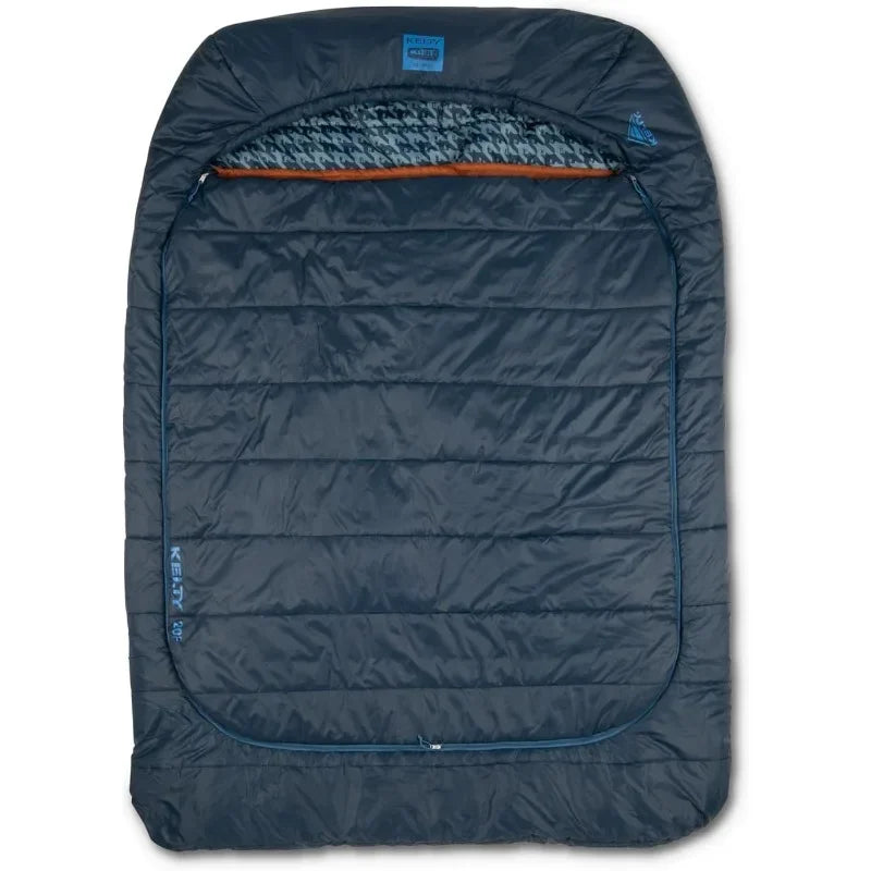 Kelty 20 Degree Doublewide Sleeping Bag Tru.Comfort Two Person Synthetic Camping Bag For Outdoor Family