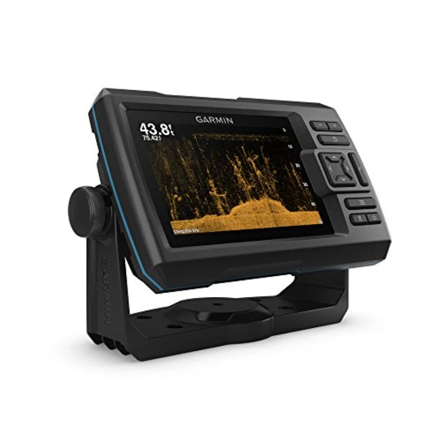 STRIKER 5CV 5 GPS Fishfinder with CHIRP and ClearVu Scanning Sonar Built-In Quickdraw Contours Mapping Black