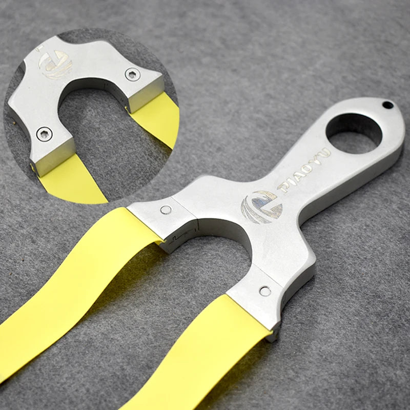 PIAOYU Stainless Steel Slingshot, Professional Sports Competitive Slingshot, High-quality Shooting Practice Catapult