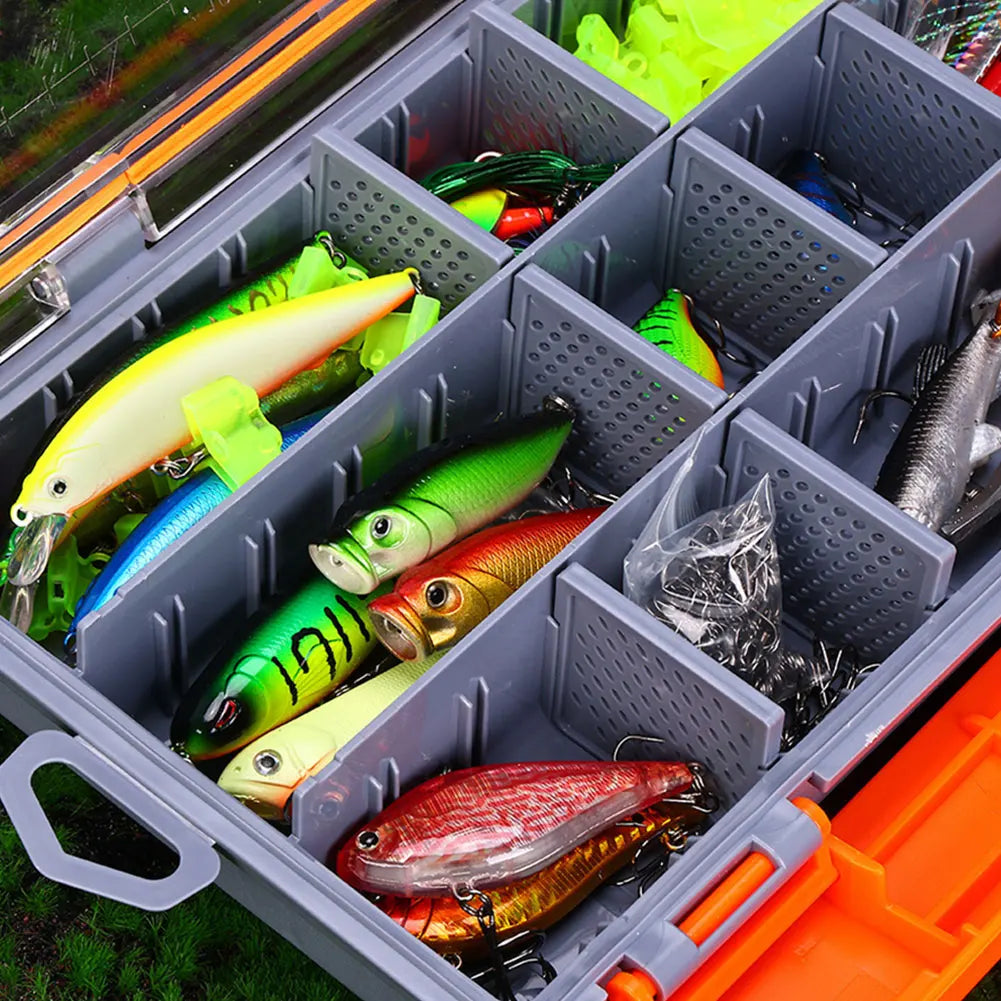 Fishing Lures Kit Fishing Hard Bait Spoon Spinner Artificial Bait Kit with Box for Bass Pike