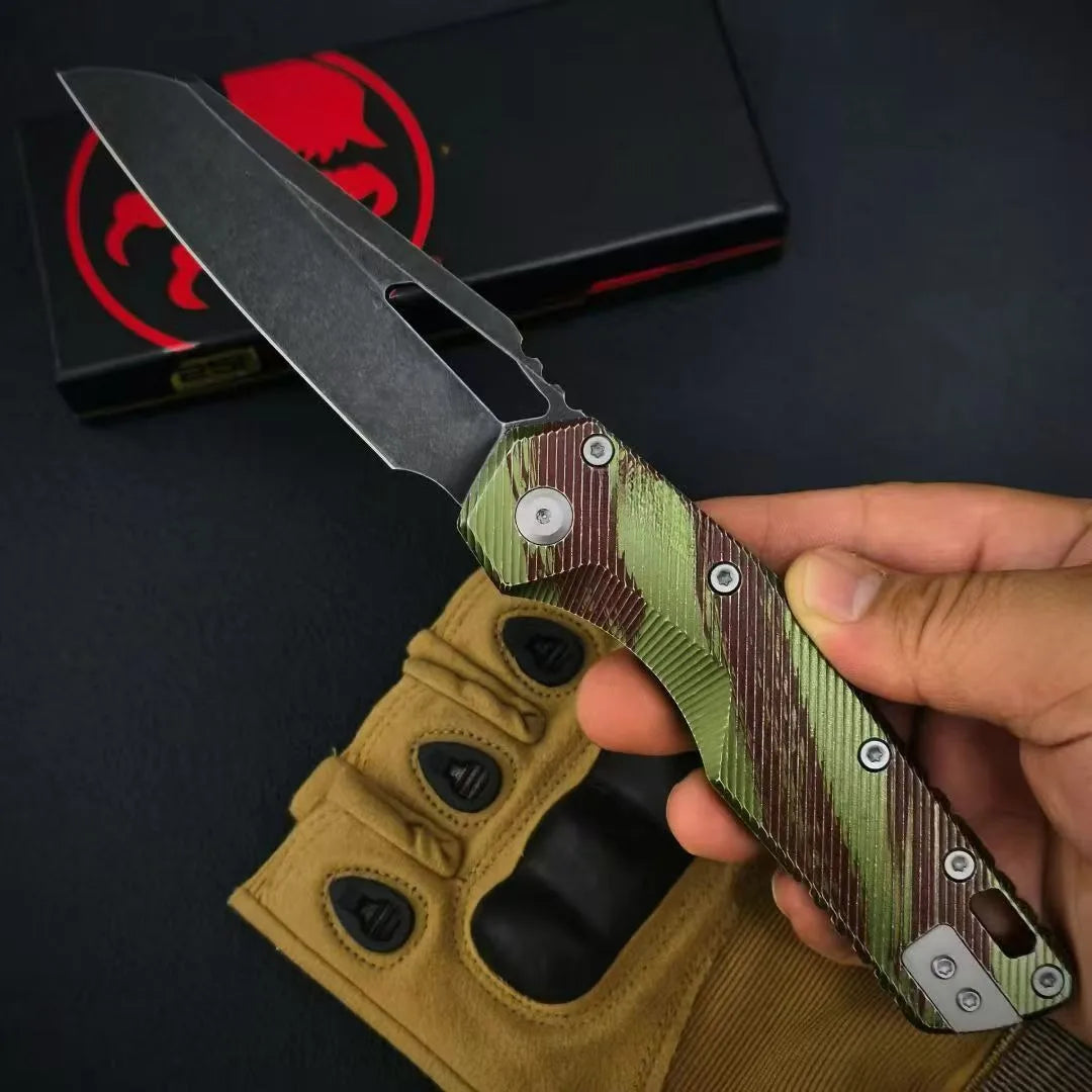 MSI Biohazard-themed Aluminum Handle Folding Knife Outdoor EDC Knife for Camping, Hiking, and Survival Top Choice for Tactical K