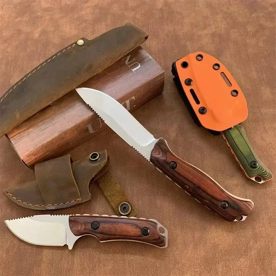 Straight BM 15002/15017 Wilderness Hunting Knife CPM-S30V Blade Wooden/G10 Handle Outdoor Knives Pocket EDC Tools