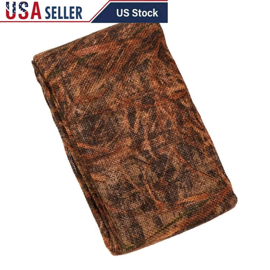 Camo Burlap Ground Blind Material Weather Resistant 12ft Long 54in Wide Durable Concealment Fabric Easy Setup Hunting