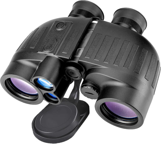 GOYOJO 8x40 Marine Binoculars for Adults, with Rangefinder and Compass, IP65 Waterproof Marine UHD Binoculars, Field of View 8°, with OLED Glass for Birdwatching Sailing Boating Fishing