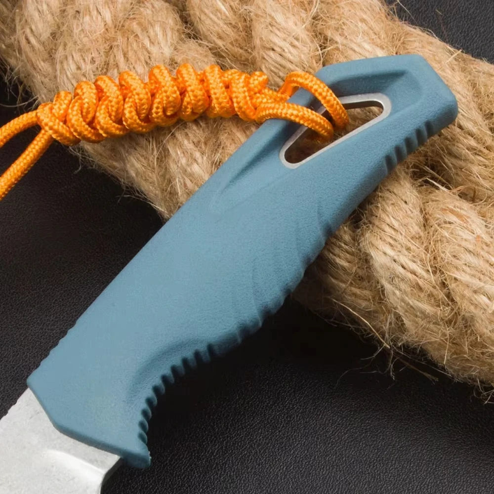 Tactical Survival Hunting Straight Knife BM 18050 CPM-MagnaCut 2.7" Stonewash Fixed Blade Knife Blue TPV Handle Cutting Tools