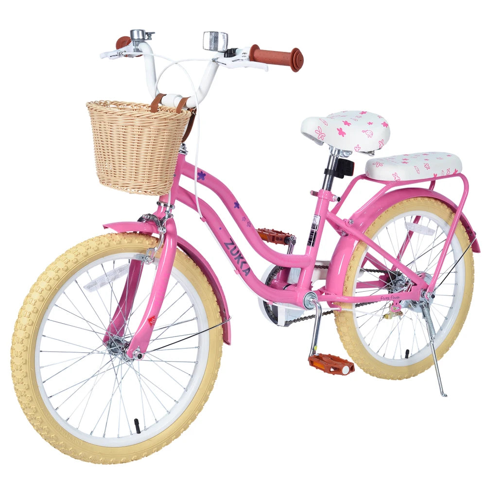 Multiple Colors,Girls Bike with Basket for 7-10 Years Old Kids,20 inch  wheel ,No Training Wheels Included