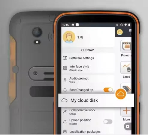 GNSS RTK Software Data Collecting APP Program Field Surveying Landstar8 Android OS Software For Land Surveying CHC Gps Rtk