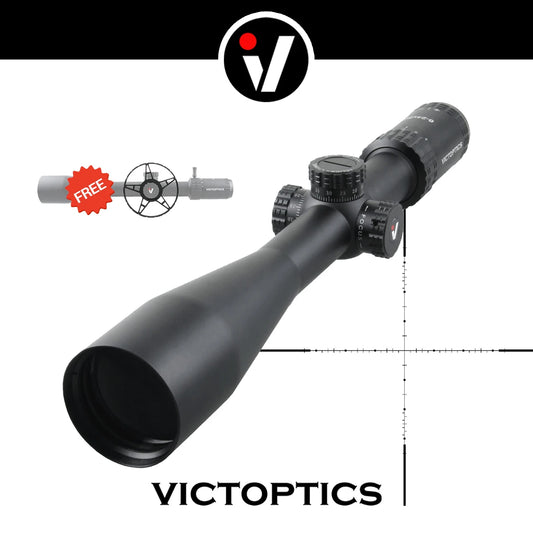 VictOptics S4 6-24x50 SFP Riflescope,1/10MIL Adjustment with Turret Lock Feature&Free Side Focus Wheel for Hunting Competition