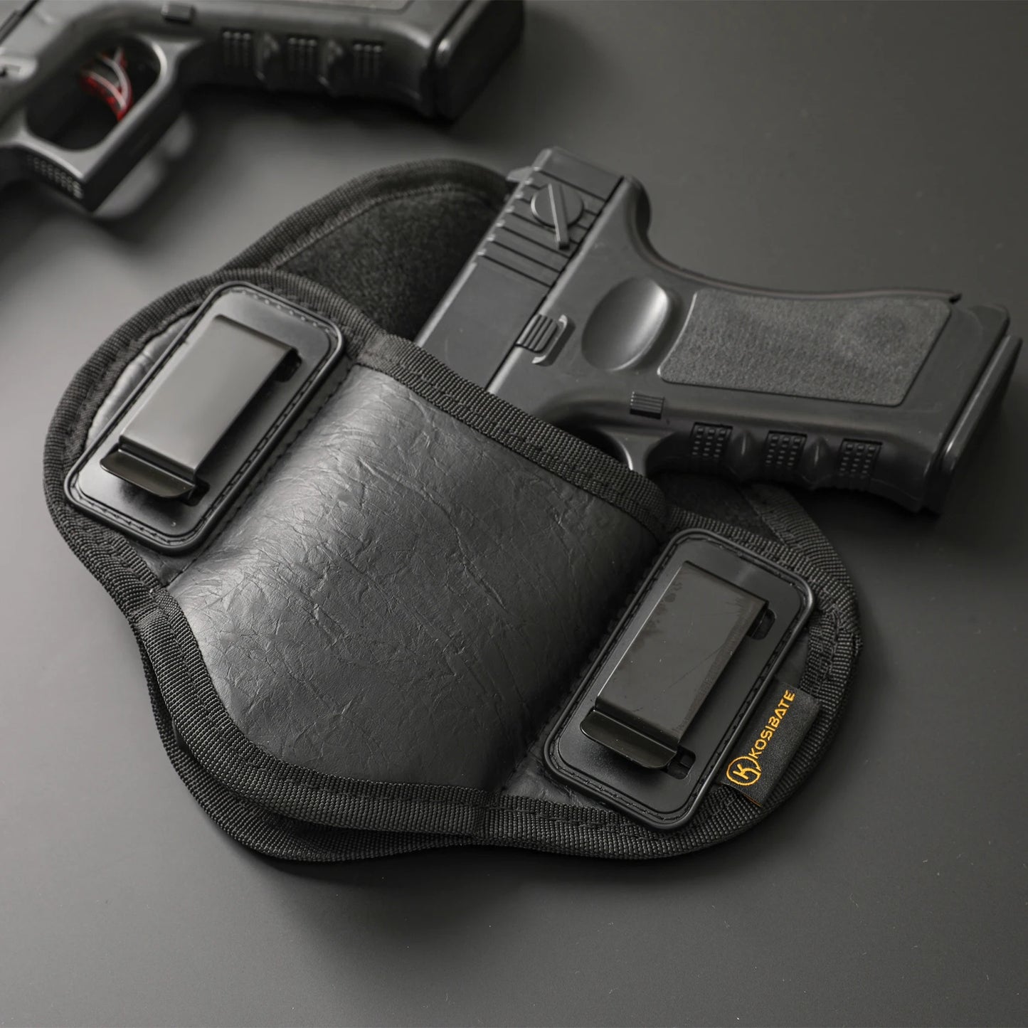 2PCS Tactical Holster Concealed Carry Belt Metal Clip IWB OWB Airsoft Gun Bag Universal Pistol Holder