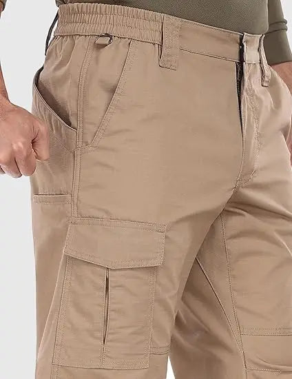 Work Pants Durable Ripstop Tactical Pants with 7 Pockets Outdoor Water Resistant Hiking Woking Construction Pants