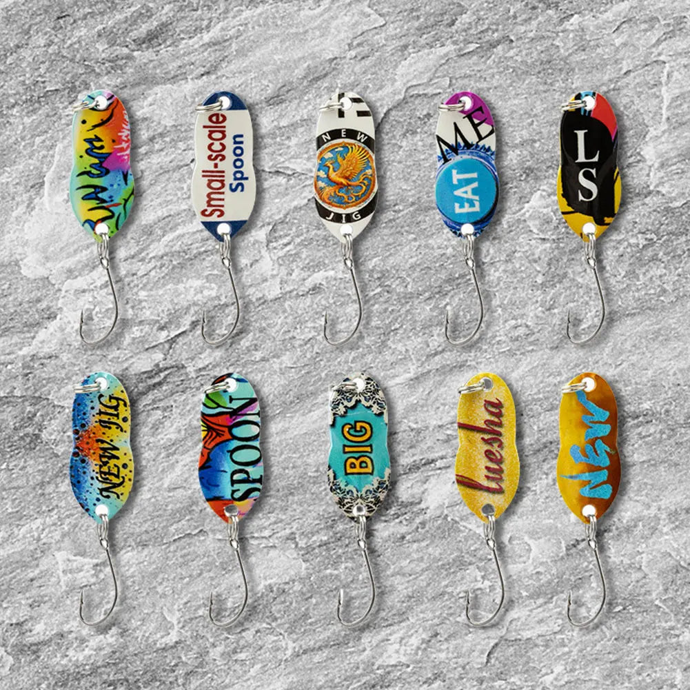 10pcs Metal Spoon Fishing Lures Spinner Bait Fishing Wobblers Fisherman Gift for Salmon Pike Bass Fishing Tackle