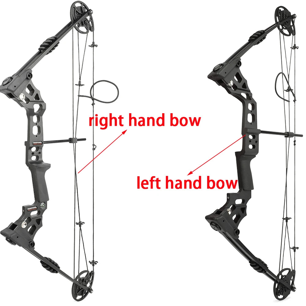 Compound Bow Arrow Set 20-70lbs Adjustable 320FPS Alloy Bow Handle for Adults Hunting Shooting Target Sports RH/LH