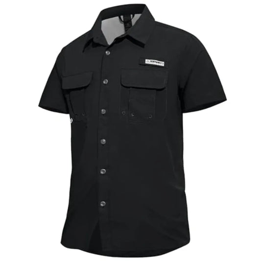 Haimont Men's Fishing Shirts Sun Protection Button Down Hiking Travel Camping Shirt Short Sleeve UV UPF50+ Top