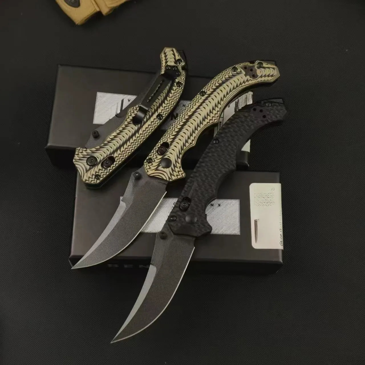 BM Mini Bedlam 865 Tactical Folding Karambit Knife D2 Steel Blade G10 Handle Portable EDC Utility Knife Outdoor Camping Survival Tool