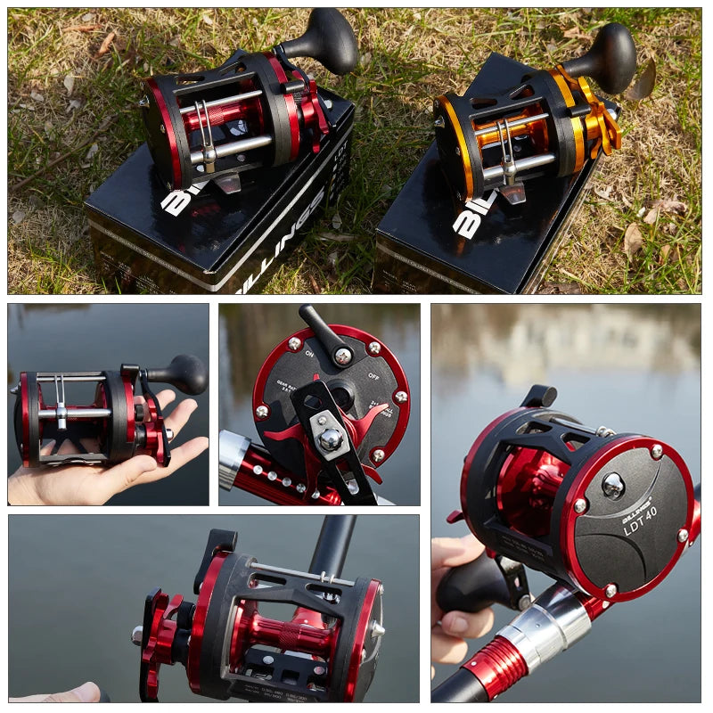 Trolling Drum Reel 33LB Max Drag 3.8:1 Gear Ratio Smooth Fresh Saltwater Fishing Reels for Sea Bass Catfish  Grouper Trout