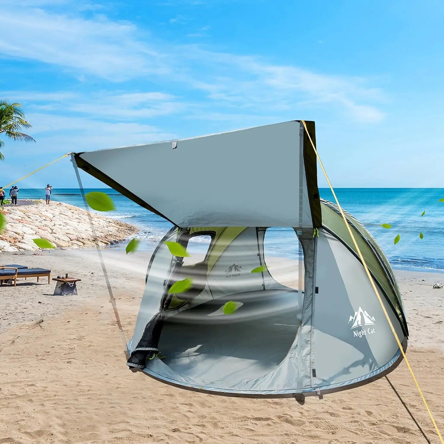 Pop up Camping Tent for 2 Person, Instant Easy Setup with Waterproof Fabric and Cool Ventilation for Family Outdoor