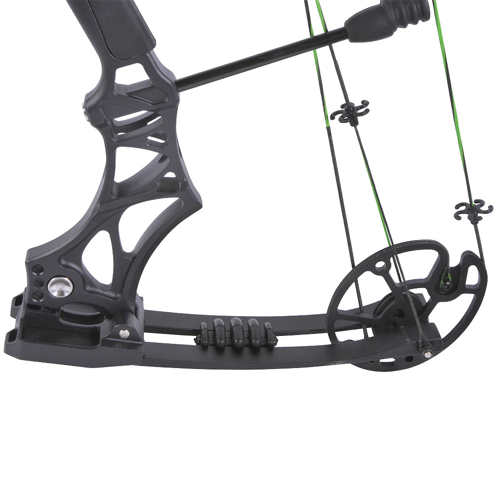 Adjustable Compound Bow 30-70lbs M129 320fps 80% Let-off Magnesium Alloy Riser for Adults Beginners Hunting Target Practice