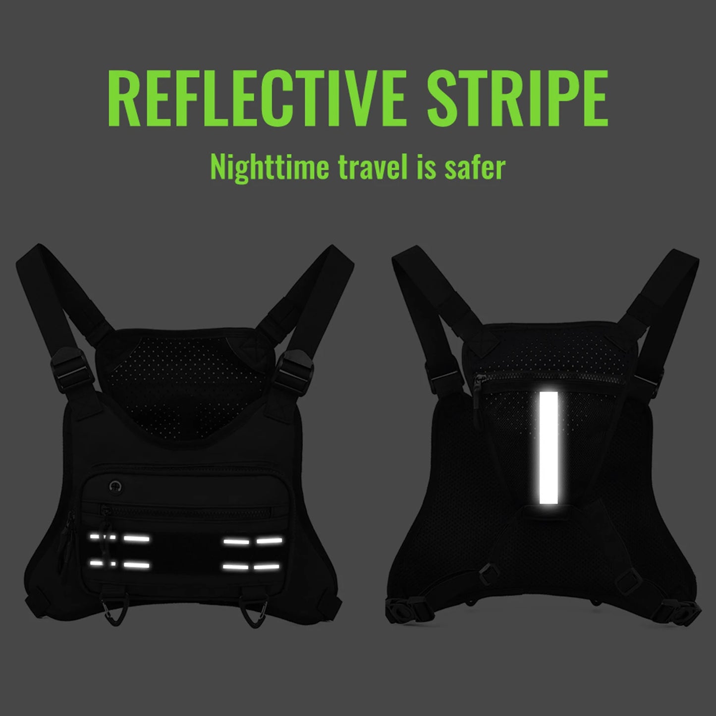Chest Bag Anti-Theft Multi-Functional EDC Travel Chest Pack for Workouts Cycling Hiking Motorcycle Accessories