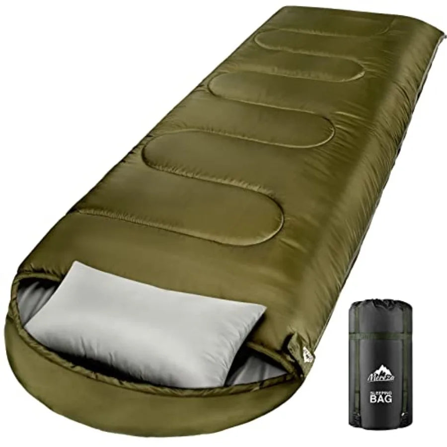 0 Degree Winter Sleeping Bag for Adults with Pillow Cold Weather Sleeping Bag for 4 Season Camping Hiking Backpacking Sleeping