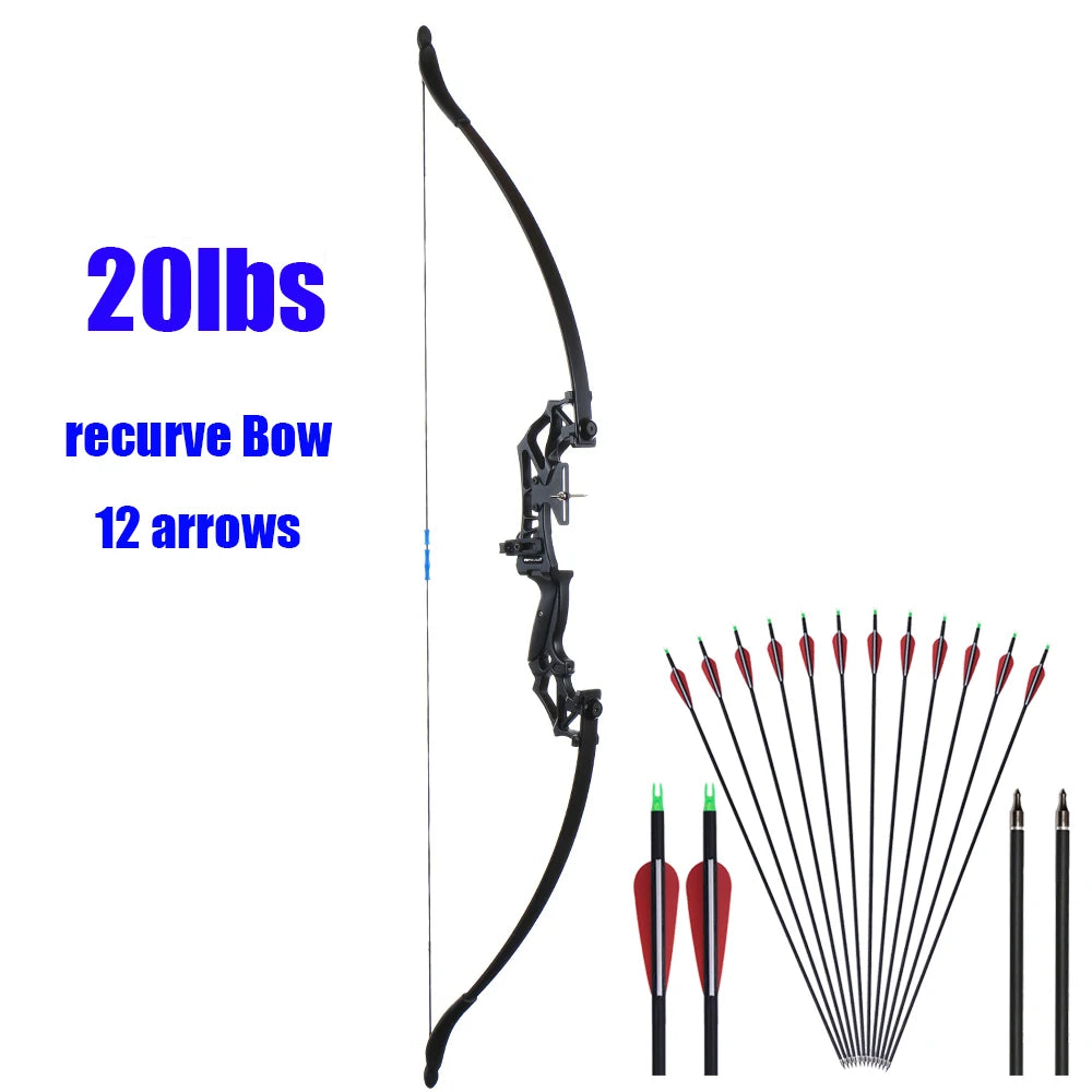 Archery recurve bow Hunting Take Down Bow 40lbs Bow for Outdoor Fishing Shooting Right Hand With Bow Accessories
