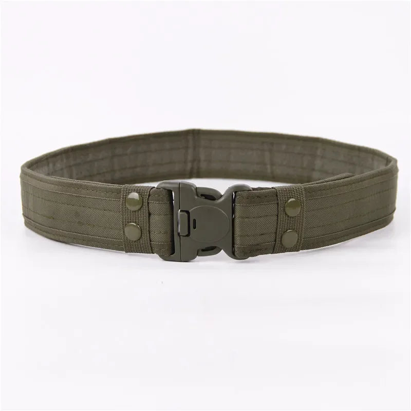 Men's Quick Release Canvas Tactical Belt – Outdoor Camouflage Waist Strap for Hunting, Hiking, and Everyday Use