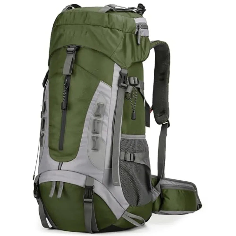 Hiking Backpack with Rain Cover Waterproof Camping Backpack Shoes Warehouse for Men Women Frameless
