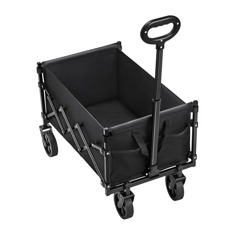 Foldable Utility Wagon with Wheels, Lightweight 225lbs Capacity Cart for Grocery, Camping, Garden, Sports – Portable & Easy to Store