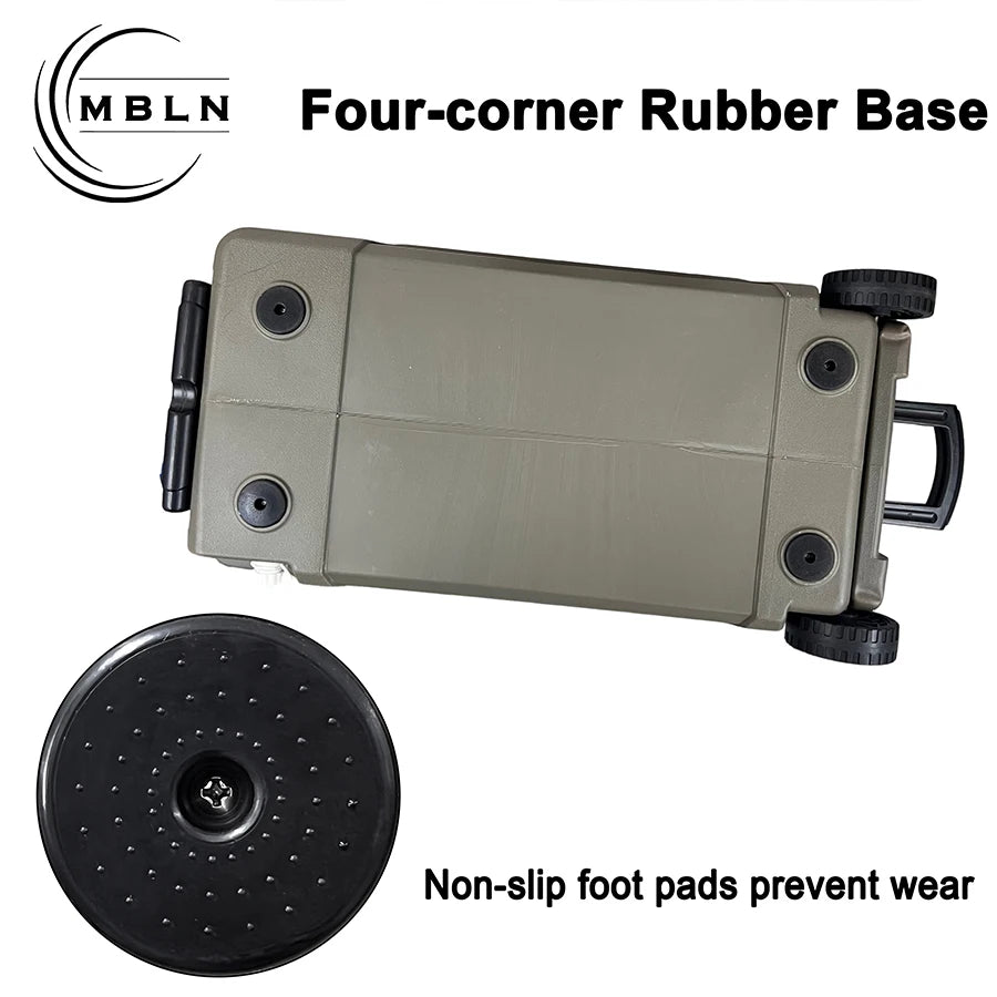 MBLN 60L Large Capacity Cooler Box Ice Chest Insulated Ice Chest For Sea Fishing Camping Portable Cooler With Wheels