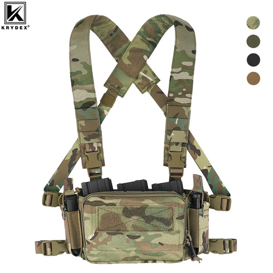 Tactical Micro D3CR Chest Rig with Triple 5.56 7.62 9mm Magazine Pouch Adjustable Strap Hunting D3CRM Gear Accessories
