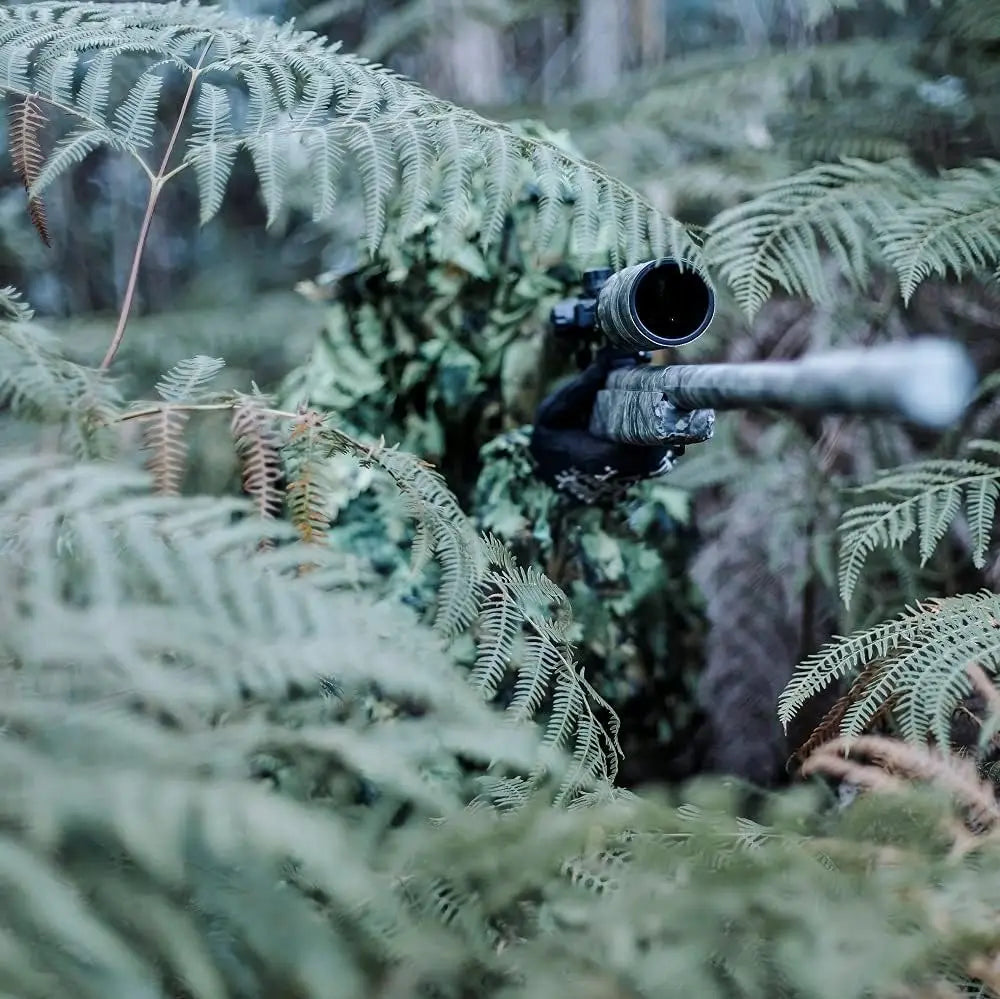 3D Leafy Ghillie Suit - 1000 Laser-Cut Leaves, Lightweight Breathable Camo for Hunting Paintball Airsoft