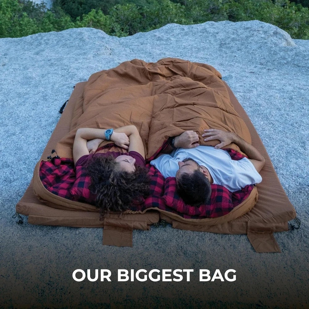 High quality 35F and 0F Degree Sleeping Bag. Warm and Comfortable Camping Sleeping Bags, Teton Tough Canvas Shell for Camping