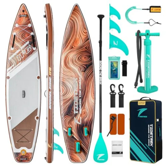 Inflatable Stand Up Paddle Boards for outdoor water sports durable PVC material blue color non-slip comfort deck and premium ac