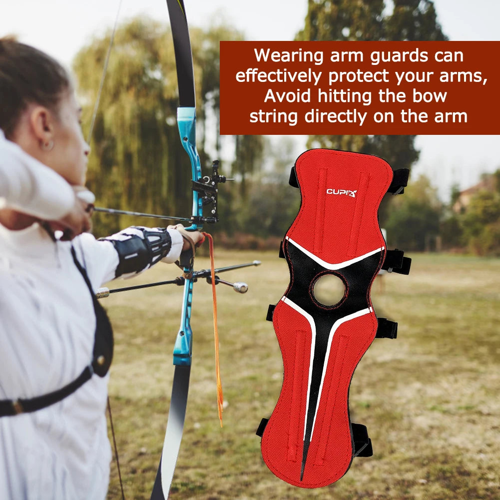 Adjustable Arm Guard Brace Protection Archery Bow Arrow Forearm Protector Sleeve