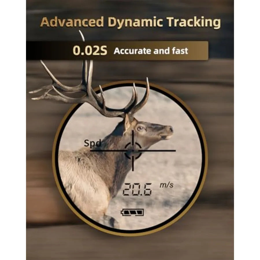 Hunting Range Finder 700 Yards Waterproof Archery Rangefinder for Bow Hunting with Range and Speed Mode Free Battery Carrying C