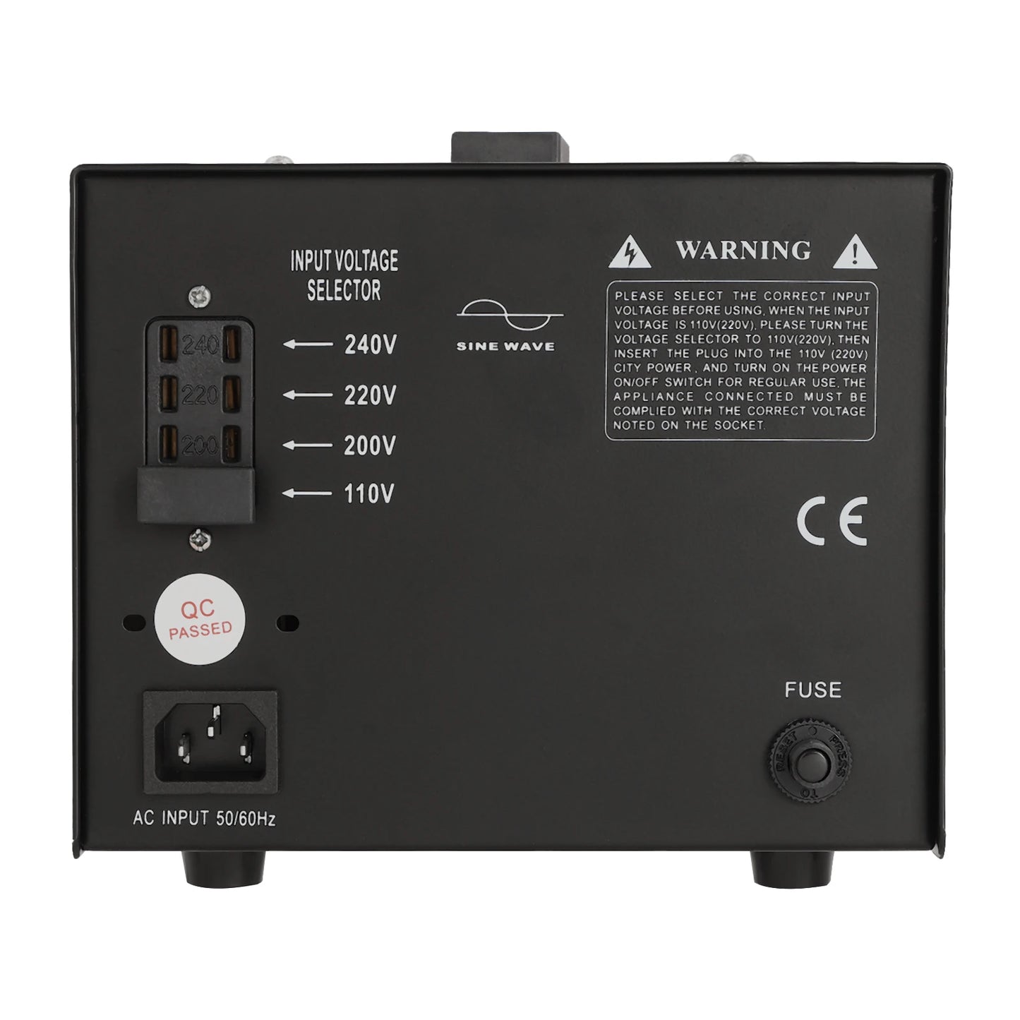 Voltage Converter Transformer 3000VA 2400W Step Up Down 110V 220V with 4 Outlets 2 Universal 2 US for Coffee Maker Rice Cooker Fridge Black EU Plug