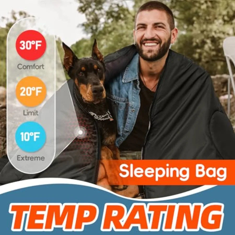 0 Degree Winter Sleeping Bag for Adults with Pillow Cold Weather Sleeping Bag for 4 Season Camping Hiking Backpacking Sleeping