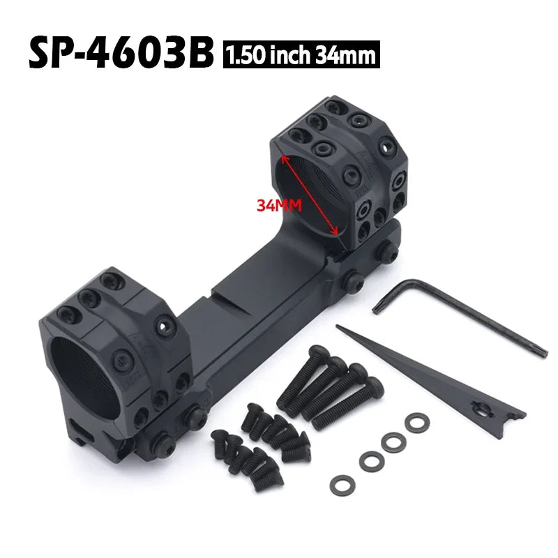 6 MIL 20.6MOA Scope Rings 1.54 inch for 1913 Picatinny Rails, AR15, M4 one Piece Scope 34mm Mount, Desert Black Color,US Stock