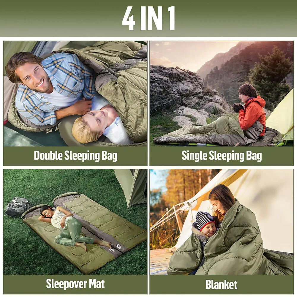 Night Cat Camping Sleeping Bag for Adults 3 Seasons Portable Lightweight Backpacking Hiking Traveling Indoor Outdoor Temperature 41–59 °F 2.6x6.3ft Switch to a Quilt or Blanket
