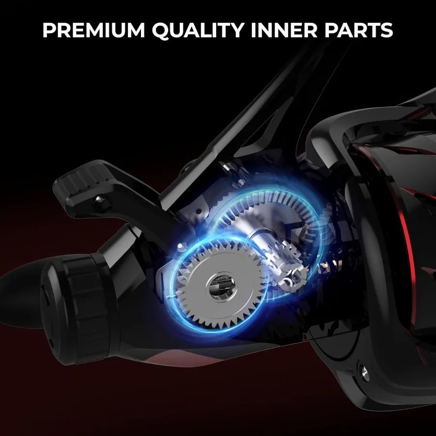 KastKing Sharky Baitfeeder III Spinning Reel 10+1 Shielded Stainless Steel BB Carbon Fiber Drag for Live Liner Bait Fishing Act