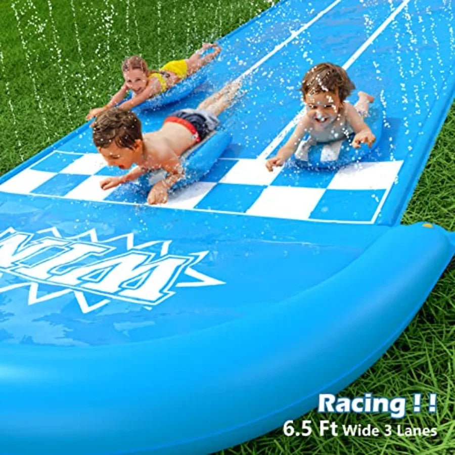 Jasonwell Slip and Slide Lawn Waterslide - 20Ft Heavy Duty Lawn Slip Water Slide for Adults with Splash Sprinkler N 3 Bodyboard