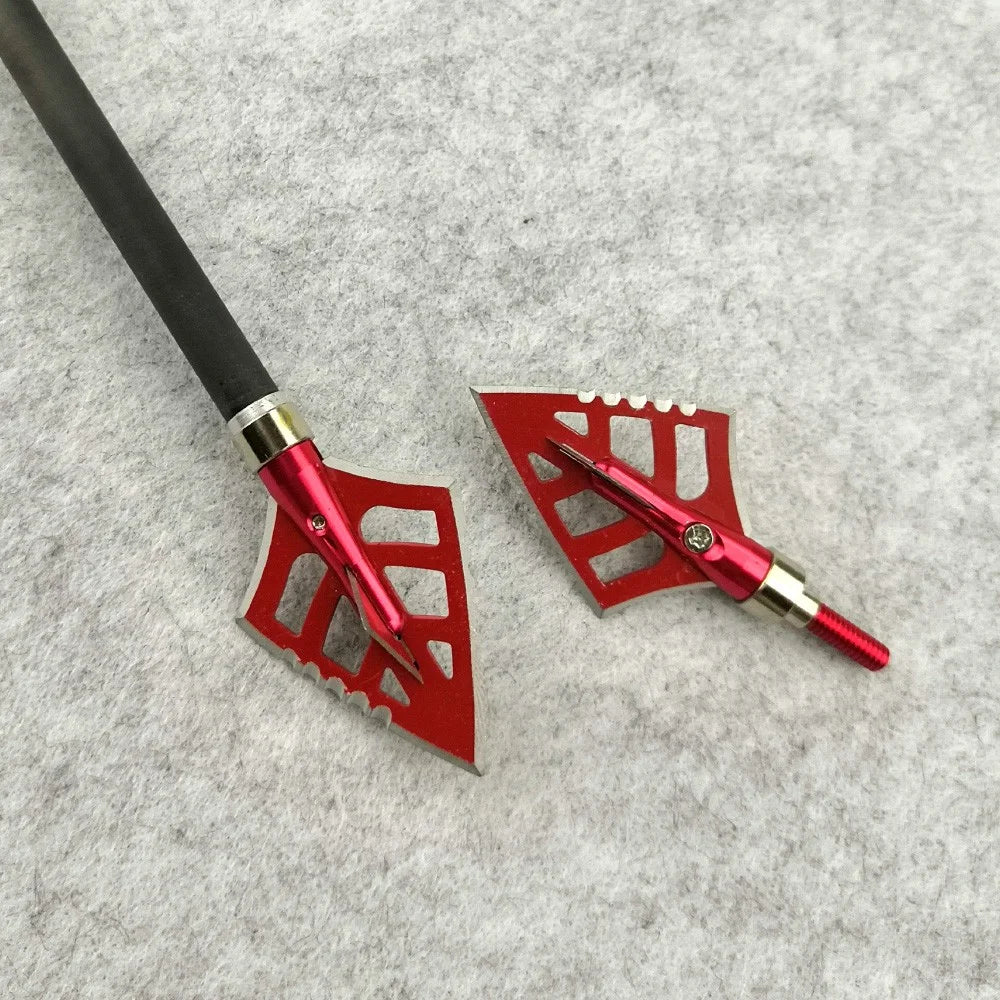 12pcs 125grain Blade Broadhead High Precision Stainless Steel for Compound Recurve Bow Hunting Shooting Target Practice DIY Arrow Shaft Durable Corrosion-Resistant Archery Accessories