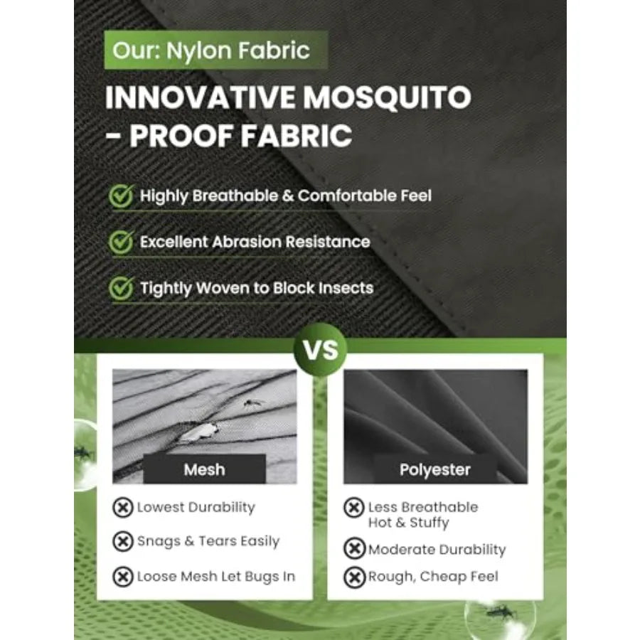 Mosquito Jacket Durable Bug-Proof Jacket with Adjustable Hood and Pocket Summer Mosquito Suit Outdoor Proof Clothing